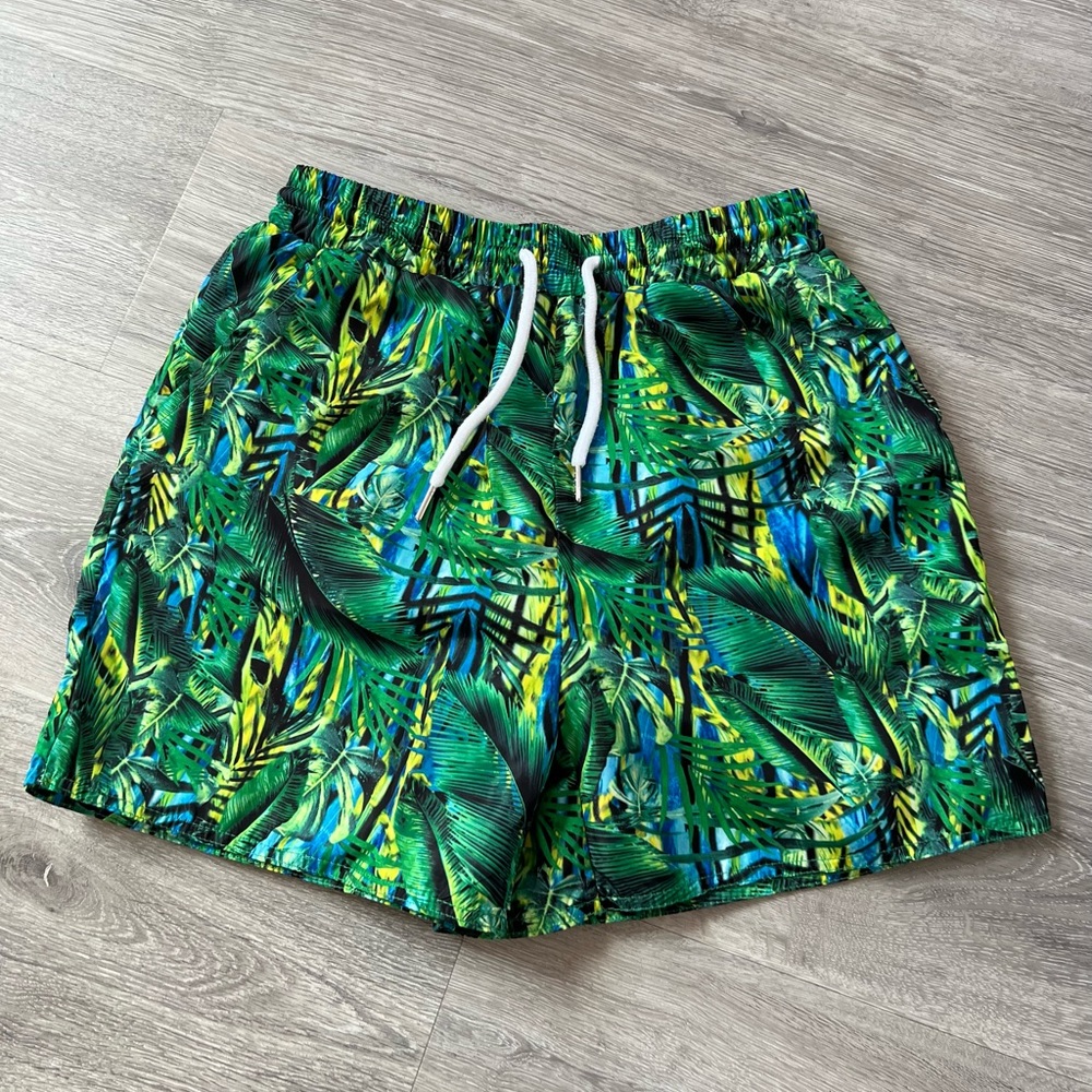 Green Tropical Swim Short